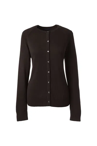 Lands' End Women's Performance Fine Gauge Cardigan In Burgundy