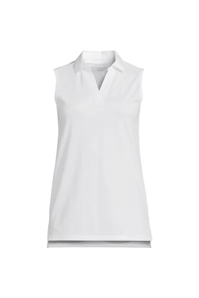 Lands' End Women's Performance Pique Polo In White