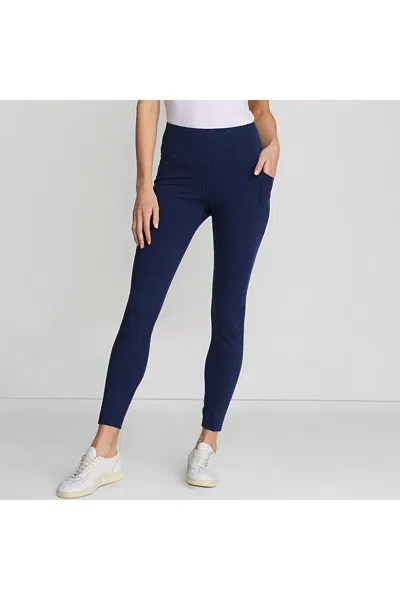 Lands' End Women's Petite Active High Impact Pocket Leggings In Blue