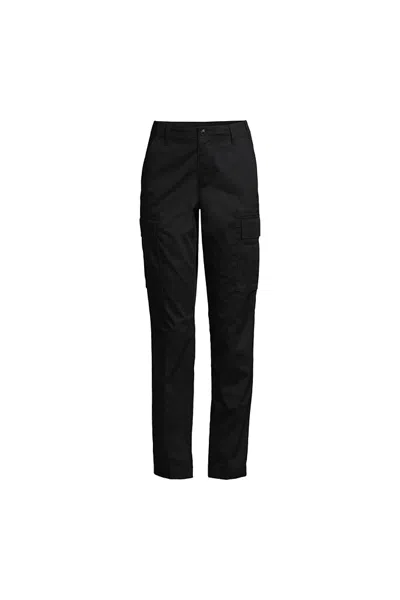Lands' End Women's Petite Cargo Pants In Black