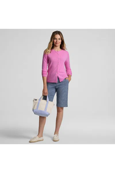 Lands' End Women's Petite Cashmere Cardigan Sweater In Pink