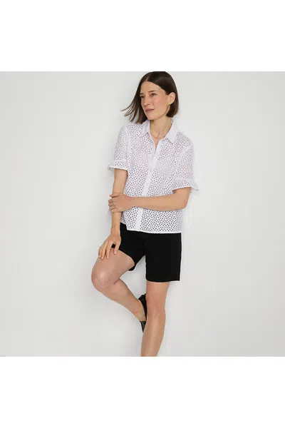 Lands' End Women's Petite Classic 7" Chino Shorts In Black