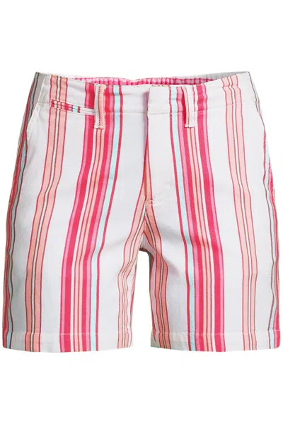 Lands' End Women's Petite Classic 7" Chino Shorts In Multi