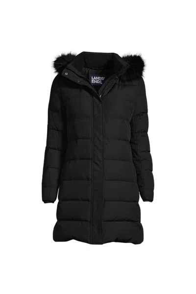 Lands' End Women's Petite Down Winter Coat In Black
