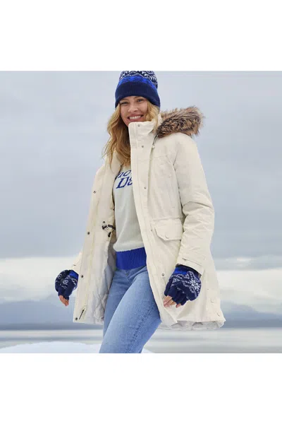 Lands' End Women's Petite Expedition Down Waterproof Winter Parka In Ivory