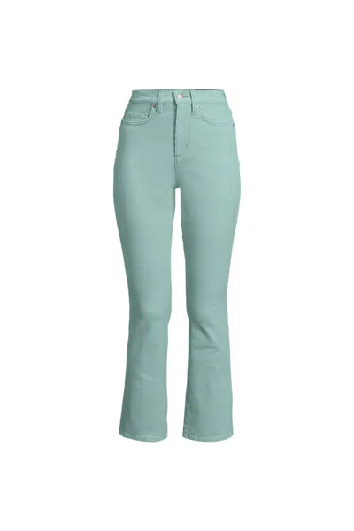 Lands' End Women's Petite High Rise Corduroy Kick Crop Pants In Blue