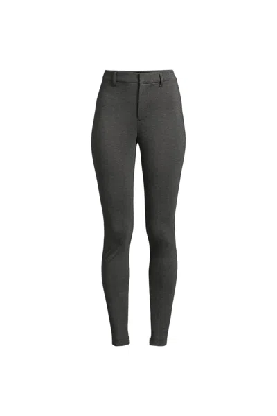Lands' End Women's Petite High Rise Ponte Polished Leggings In Gray