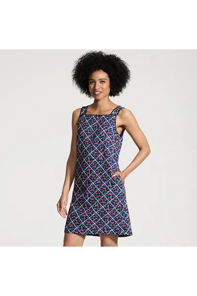 Lands' End Women's Petite Linen Shift Above The Knee Dress In Neutral