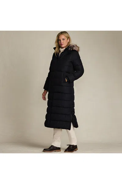 Lands' End Women's Petite Max 600 Down Long Maxi Coat In Black