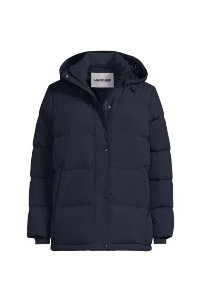 Lands' End Women's Petite Max 600 Down Puffer Jacket In Blue