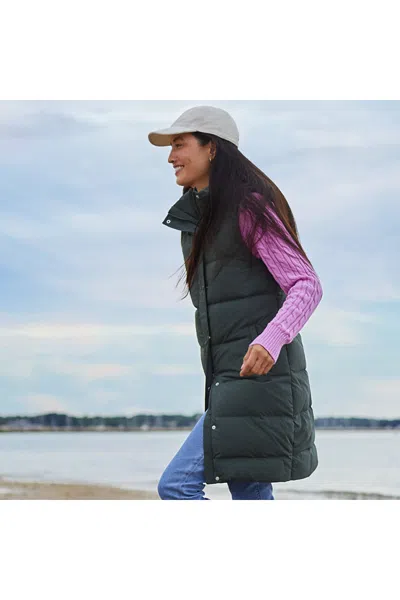 Lands' End Women's Petite Max 600 Down Puffer Vest In Green