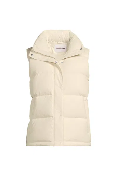 Lands' End Women's Petite Max 600 Down Puffer Vest In Neutral
