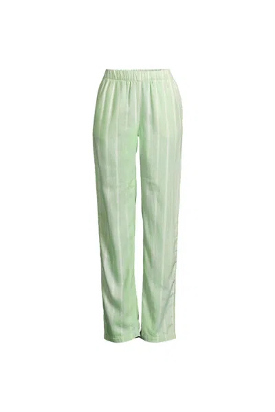 Lands' End Women's Petite Print Flannel Pajama Pants In Green