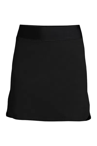 Lands' End Women's Petite Quick Dry Board Skort Swim Skirt In Black