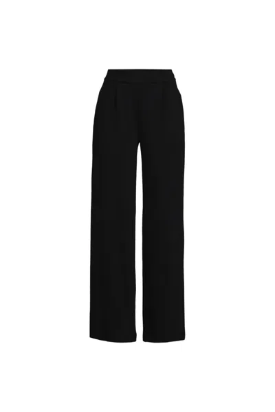 Lands' End Women's Petite Sport Knit High Rise Pleated Wide Leg Pants In Multi