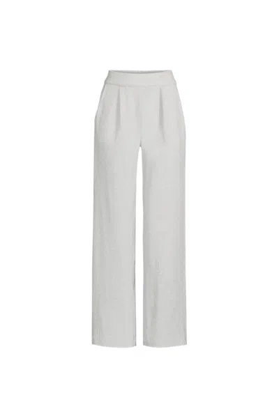 Lands' End Women's Petite Sport Knit High Rise Pleated Wide Leg Pants In Gray