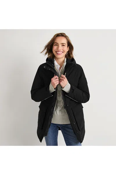 Lands' End Women's Petite Squall Waterproof Insulated 3 In 1 Winter Parka In Black