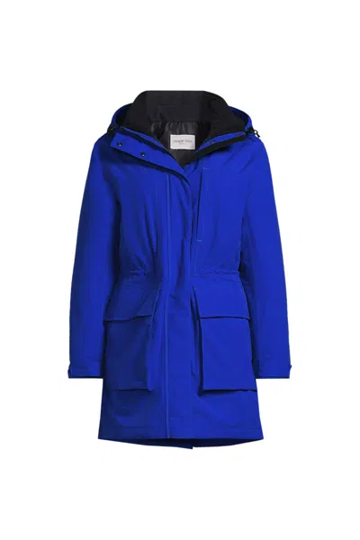 Lands' End Women's Petite Squall Waterproof Insulated 3 In 1 Winter Parka In Blue