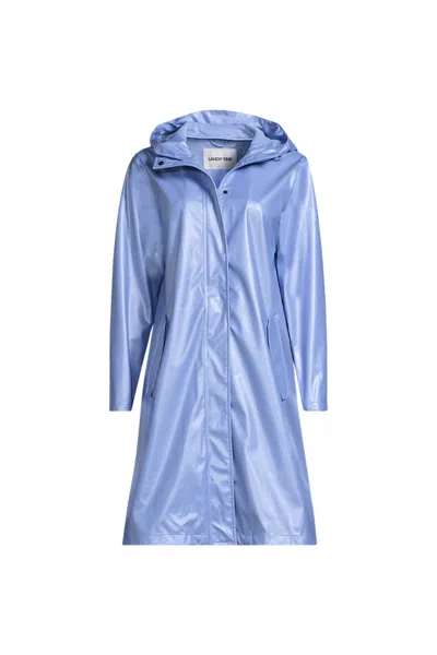 Lands' End Women's Petite Squall Waterproof Slicker Raincoat In Multi
