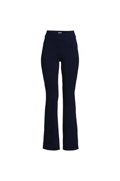 Lands' End Women's Petite Starfish High Rise Flare Pants In Black