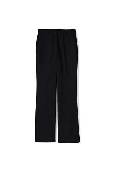 Lands' End Women's Petite Straight Leg Chino Pants In Black