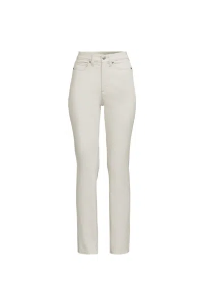 Lands' End Women's Petite Stretch Chino High Rise Slim Pants In Tan
