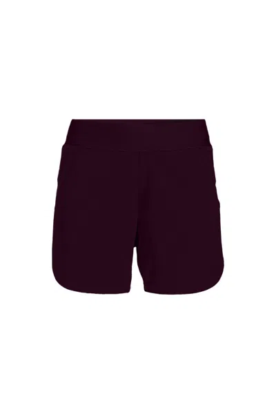 Lands' End Women's Petite Sunshade Upf 50 5" Board Shorts With Panty In Purple