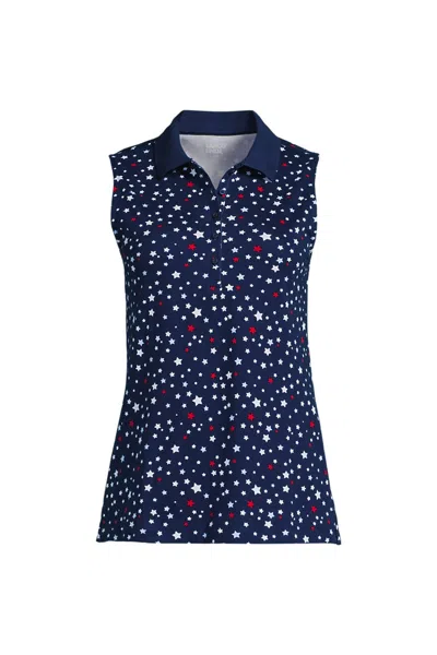 Lands' End Women's Petite Supima Cotton Polo In Red