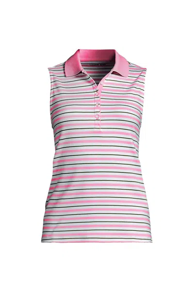 Lands' End Women's Petite Supima Cotton Polo In Pink