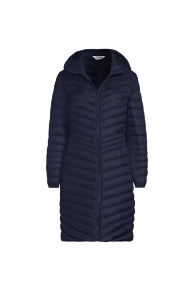 Lands' End Women's Petite Wanderweight Packable Down Coat In Blue