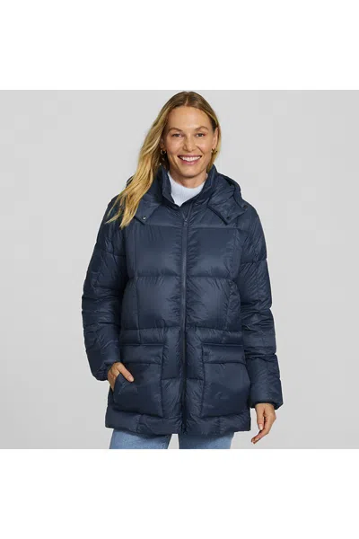 Lands' End Women's Petite Wanderweight Packable Parka Puffer In Blue