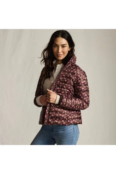 Lands' End Women's Petite Wanderweight Packable Print Down Jacket In Multi