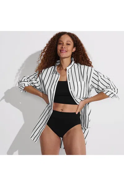 Lands' End Women's Pinchless High Waisted Bikini Bottoms In Multi