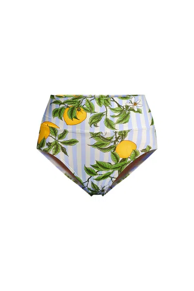 Lands' End Women's Pinchless High Waisted Bikini Bottoms In Multi