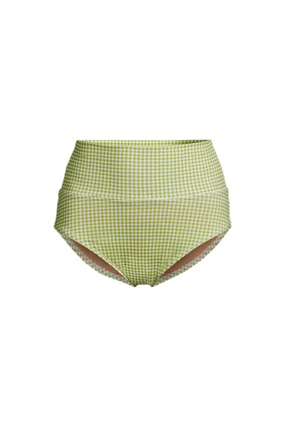 Lands' End Women's Pinchless High Waisted Bikini Bottoms In Animal Print