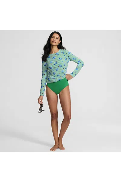 Lands' End Women's Pinchless High Waisted Bikini Bottoms In Multi