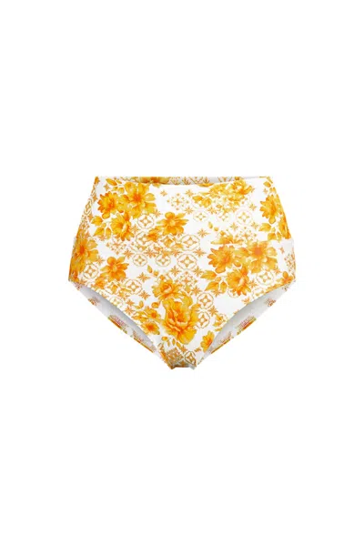 Lands' End Women's Pinchless High Waisted Bikini Bottoms In Multi