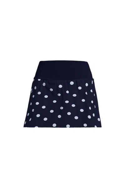 Lands' End Pinchless Mini Swim Skort In Blue