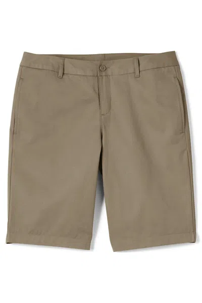 Lands' End Women's Plain Front Blend Chino Shorts In Neutral