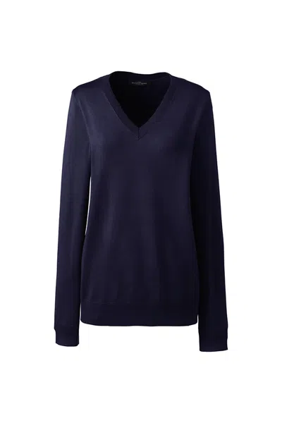 Lands' End Women's Plus Performance V-neck Sweater In Multi