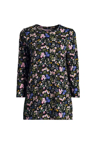 Lands' End Women's Plus Size 3/4 Sleeve Cotton Supima Tunic In Green