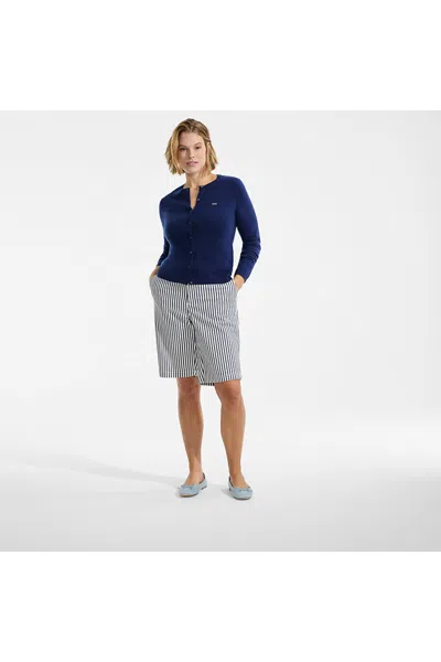 Lands' End Women's Plus Size Classic 12" Chino Shorts In Gray