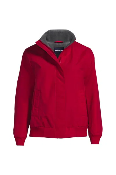 Lands' End Women's Plus Size Classic Squall Jacket In Red