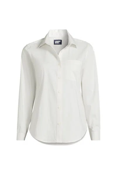 LANDS' END WOMEN'S PLUS SIZE COOLING BUTTON FRONT SHIRT