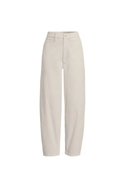 Lands' End Women's Plus Size Corduroy High Rise Barrel Leg Ankle Pants In Neutral