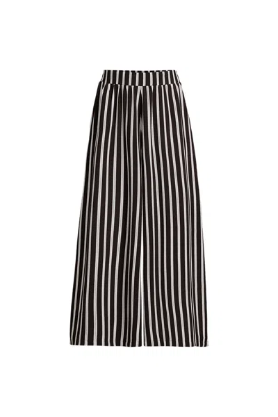 Lands' End Women's Plus Size Creaseless High Rise Palazzo Crop Pants In Brown