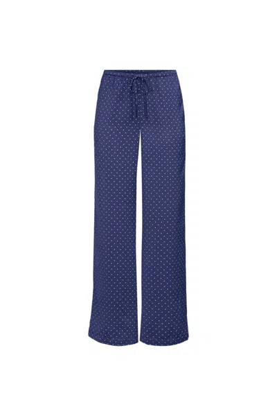 Lands' End Women's Plus Size Creaseless Silky High Rise Wide Leg Drawstring Pants In Multi