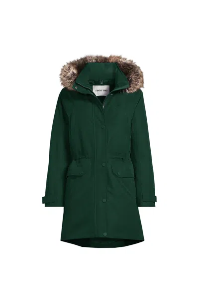 Lands' End Women's Plus Size Expedition Down Waterproof Winter Parka In Green