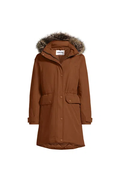 Lands' End Women's Plus Size Expedition Down Waterproof Winter Parka In Orange