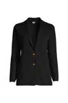 Lands' End School Uniform  Hopsack Blazer In Burgundy